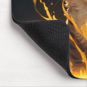 Mystic Tiger Cat Fire Familiar Mousepad (Ecke)