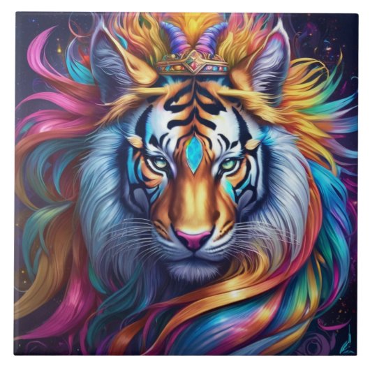 Mystic Tiger Fliese (Vorderseite)