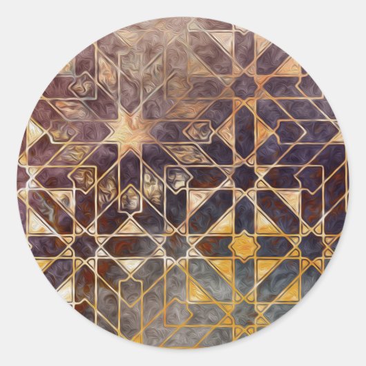 Mystic Tiles I Runder Aufkleber (Vorderseite)