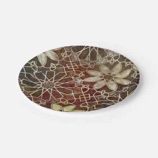 Mystic Tiles II Pappteller (Schrägansicht)