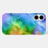 Mystic Topaz Blue Glassy Texture Case-Mate iPhone Hülle (Rückseite (Horizontal))