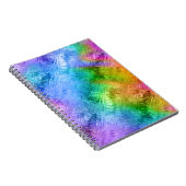 Mystic Topaz Blue Glassy Texture Notizblock (Rechte Seite)