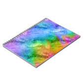 Mystic Topaz Blue Glassy Texture Notizblock (Linke Seite)