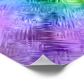 Mystic Topaz Blue Glassy Texture Poster (Ecke)