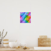 Mystic Topaz Blue Glassy Texture Poster (Küche)