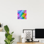 Mystic Topaz Blue Glassy Texture Poster (Heimbüro)