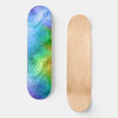 Mystic Topaz Blue Glassy Texture Skateboard (Vorderseite)