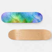 Mystic Topaz Blue Glassy Texture Skateboard (Horizontal)