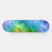 Mystic Topaz Blue Glassy Texture Skateboard (Horizontal)