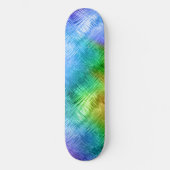 Mystic Topaz Blue Glassy Texture Skateboard (Vorderseite)