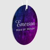 Mystic-Topaz-Brautparty | Pink Lila Blue Gefallen Ornament (Vorderseite)