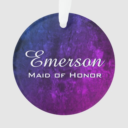 Mystic-Topaz-Brautparty | Pink Lila Blue Gefallen Ornament (Vorderseite)