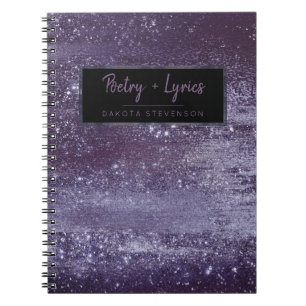 Mystic Topaz   Pink Blue Lila Ombre Lyric Notizblock