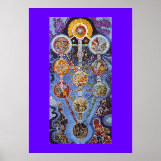 Mystic Tree of Life Kabbalah Poster (Vorne)
