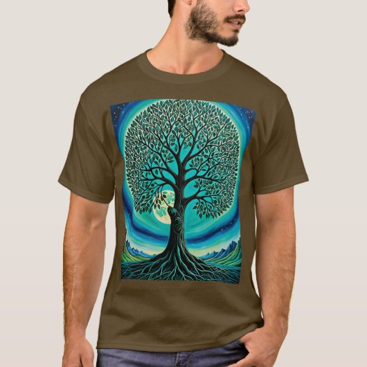 Mystic Tree of Life Moon Shirt (Vorderseite)