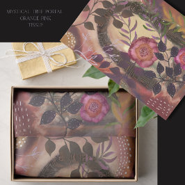 Mystic True Portal Floral Archway Orange Pink Seidenpapier
