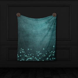 Mystic Twilight Stars | Hintergrund für Aquamarine Wandteppich