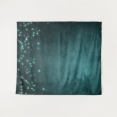 Mystic Twilight Stars | Hintergrund für Aquamarine Wandteppich (Vorderseite (Horizontal))