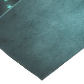 Mystic Twilight Stars | Tief Aquamarin grünes Neon Kurzer Tischläufer (Ecke)
