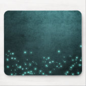 Mystic Twilight Stars | Tief Aquamarin grünes Neon Mousepad (Vorne)