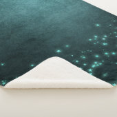 Mystic Twilight Stars | Tief Aquamarin grünes Neon Sherpadecke (3/4)