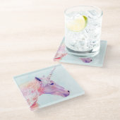 Mystic Unicorn Glasuntersetzer (Schrägansicht)