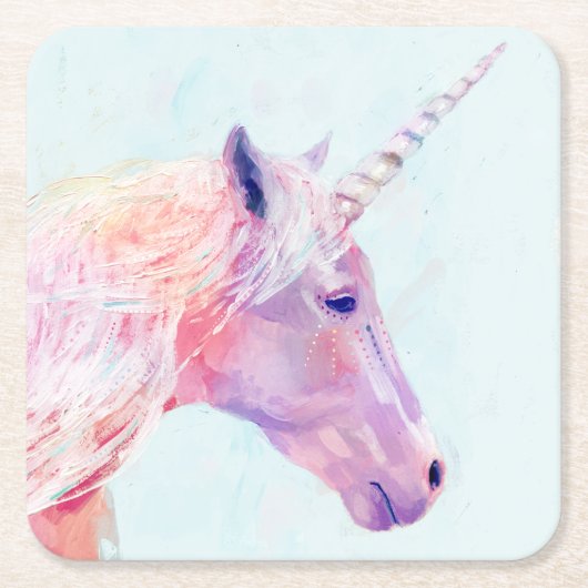 Mystic Unicorn Rechteckiger Pappuntersetzer (Vorderseite)