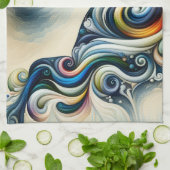 Mystic Unicorn Swirl Geschirrtuch (Gefaltet)