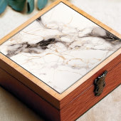 Mystic Veins Imitate Smoky Marbile Tile Print Fliese