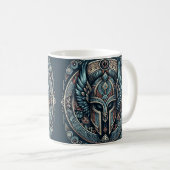 Mystic Viking Rune Helmet Kaffeetasse (VorderseiteRechts)