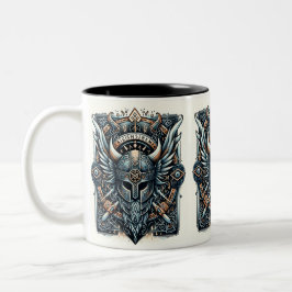 Mystic Viking Rune Helmet Zweifarbige Tasse