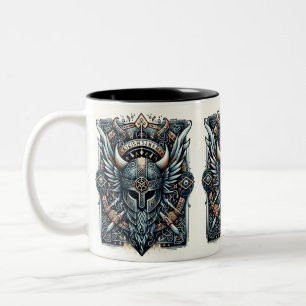 Mystic Viking Rune Helmet Zweifarbige Tasse
