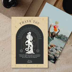 Mystic Virgo Zodiac Arch Danke Karte