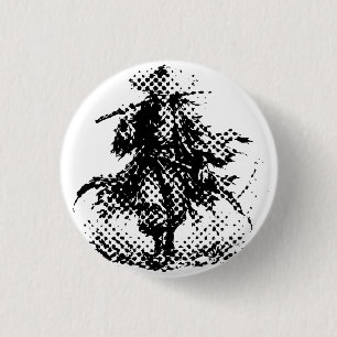 Mystic Wandering Ronin Tasse Samurai-Krieger in Button