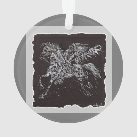 Mystic Warrior Acrylic Ornament (Rückseite)