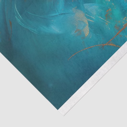 Mystic White Aquamarin Dragon Decoupage Seidenpapier (Ausschnitt)