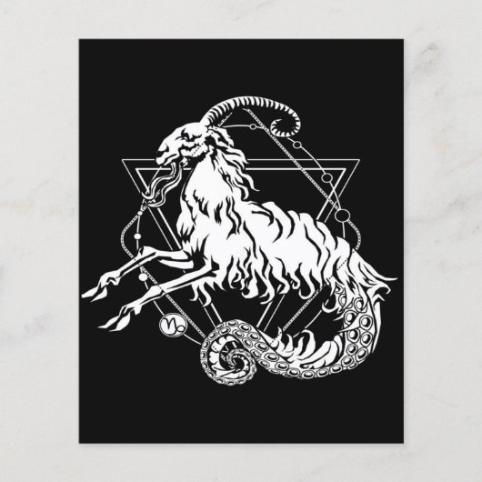 Mystic White Capricorn | Zodiac Star Flyer (Vorne)