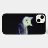 Mystic White Kitten Phone Case - Blue-Mit Augen Ca iPhone Hülle (Rückseite (Horizontal))
