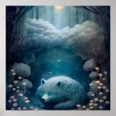 Mystic White Wolf Animal Print | Wolf Print Poster (Vorne)