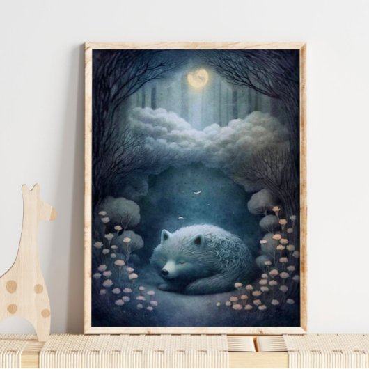 Mystic White Wolf Animal Print | Wolf Print Poster