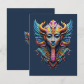 Mystic Winged Deity RSVP Karte (Vorne/Hinten)