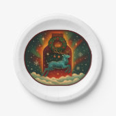 Mystic Winter Stag Pappteller (Vorderseite)