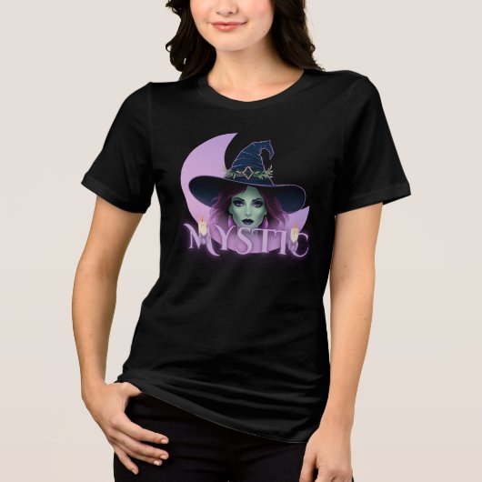 Mystic Witch - Enchanting Gothic Aesthetic Tri-Blend Shirt (Vorderseite)