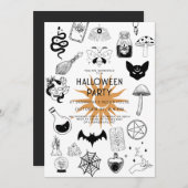 Mystic Witchcraft Halloween-Party Einladung (Vorne/Hinten)