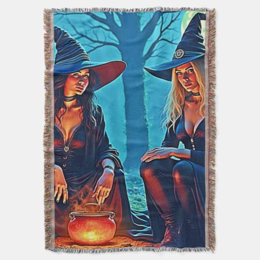 Mystic Witches Cauldron Spellbound Decke (Vorderseite Vertikal)