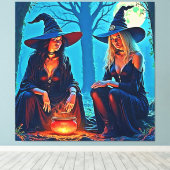 Mystic Witches Cauldron Spellbound Leinwanddruck (Insitu (Holzboden))