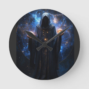 Mystic Wizard Becher - Cosmic Mage Kaffeetasse - F Runde Wanduhr