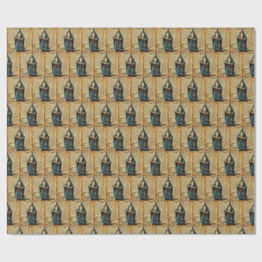 Mystic Wizard Grimoire Vintag Fantasy Geschenkpapier (Flach)