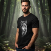 Mystic Wolf Face Heterochromia Eyes Unisex Tee
