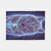 Mystic Wolf Fleecedecke (Vorderseite (Horizontal))